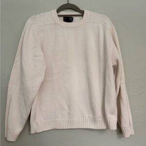 Vintage Lands End White Womens Sweater 100% cotton